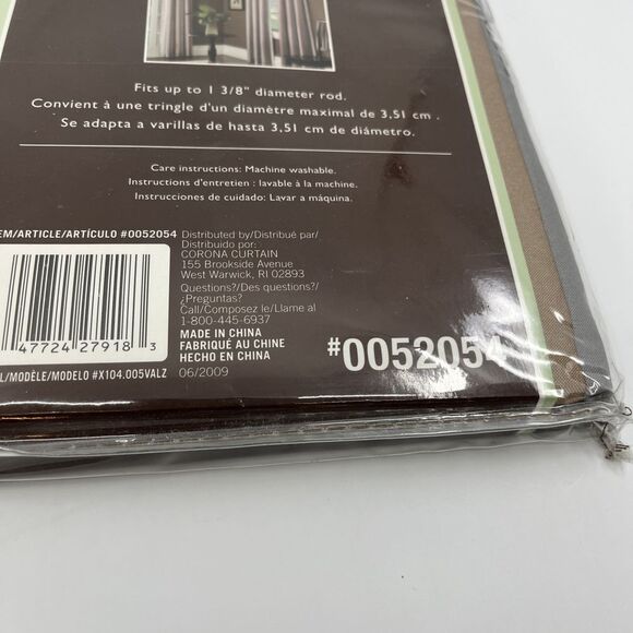 Set‎ Of 2 NWT Allen & Roth Allison Stripe Rod Pocket Valance 0052054 70"x18" - Picture 5 of 5